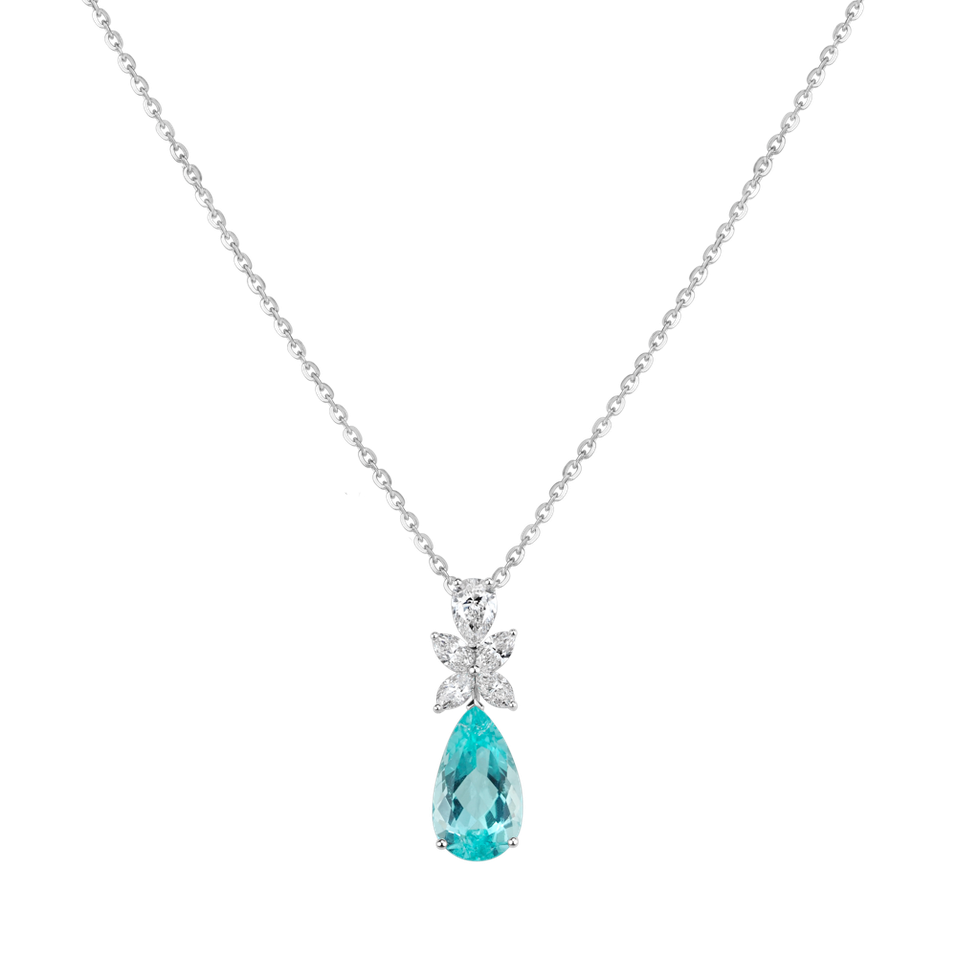 Náhrdelník s diamanty a paraibou Francesco