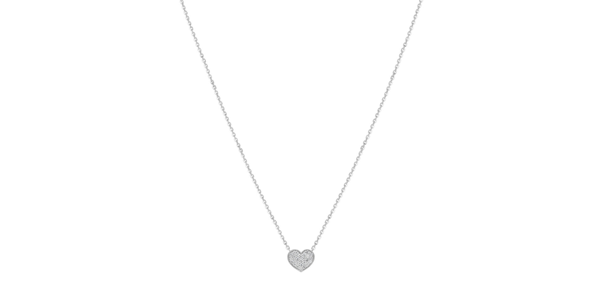 Náhrdelník s diamanty Lovely Heart