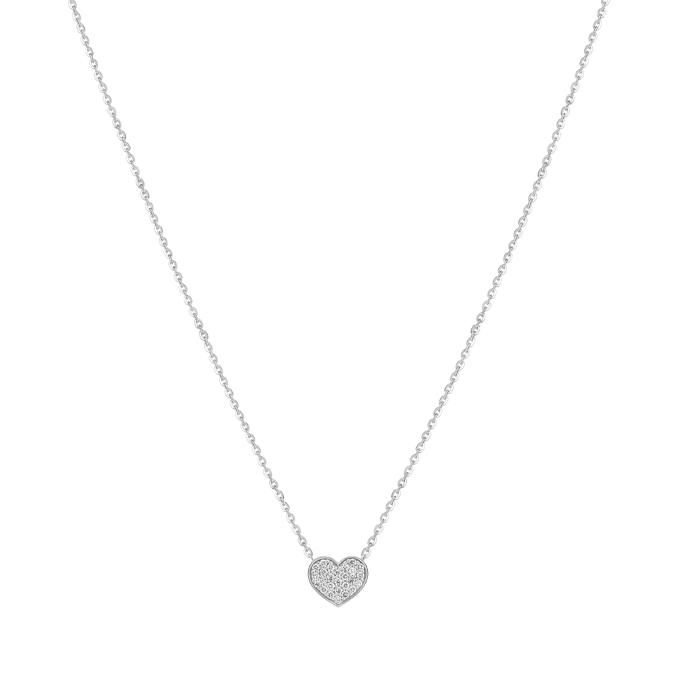 Náhrdelník s diamanty Lovely Heart