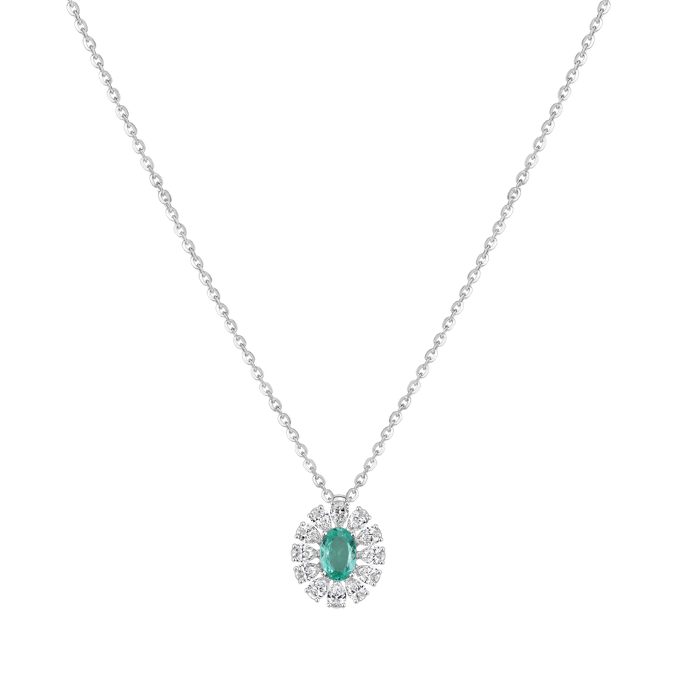 Náhrdelník s diamanty a paraibou Petal of the Wind