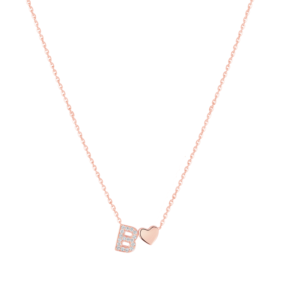 Náhrdelník s diamanty My Letter Heart