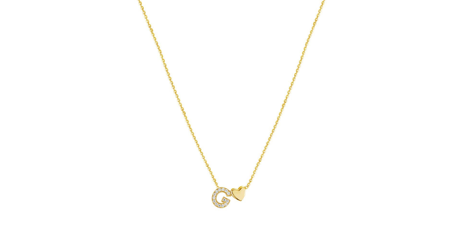 Náhrdelník s diamanty My Letter Heart
