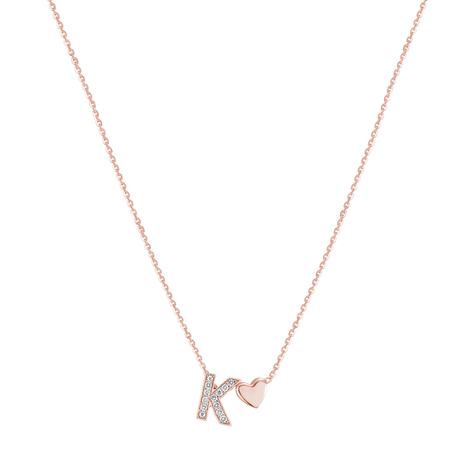Náhrdelník s diamanty My Letter Heart