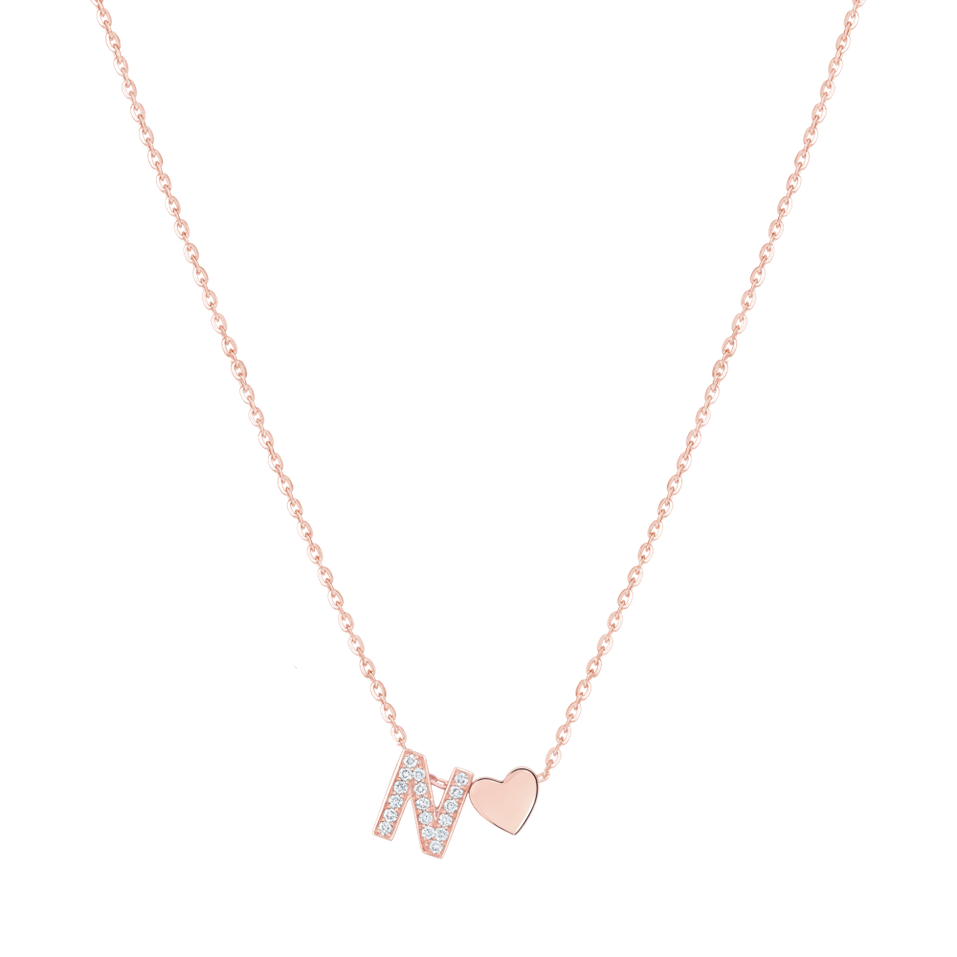 Náhrdelník s diamanty My Letter Heart