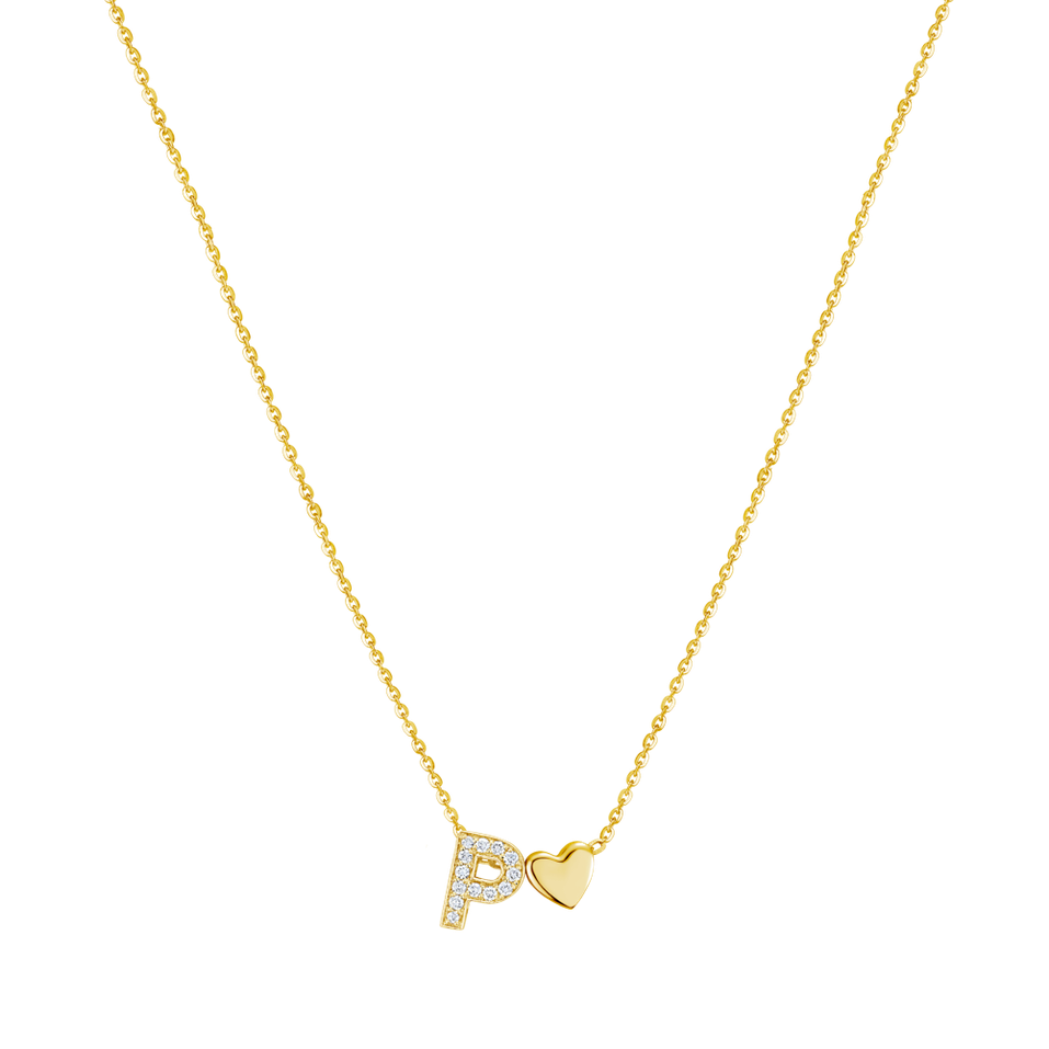 Náhrdelník s diamanty My Letter Heart