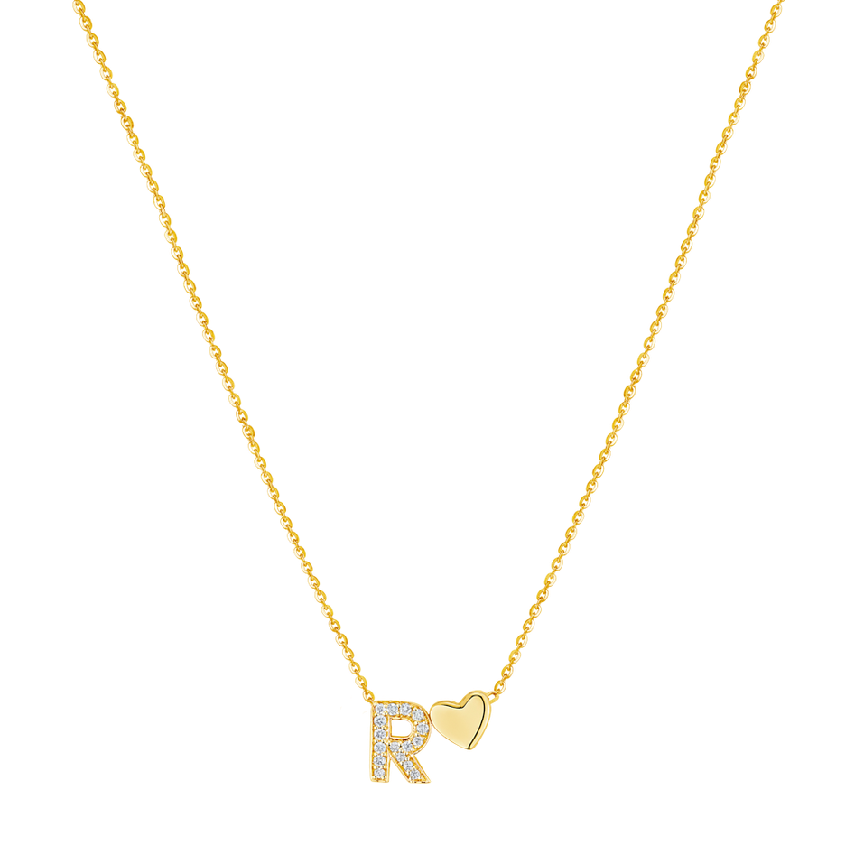 Náhrdelník s diamanty My Letter Heart