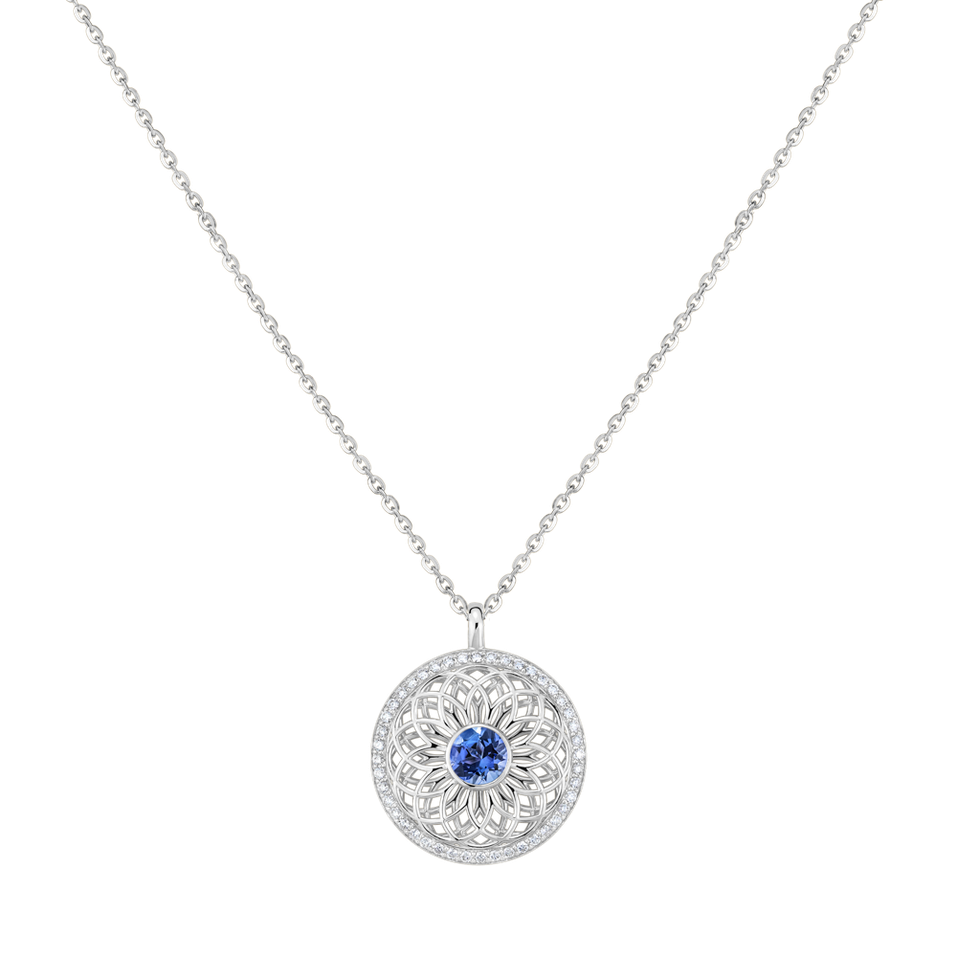 Náhrdelník s diamanty a tanzanitem Heart of Star