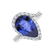 Prsten s diamanty a tanzanitem Teardrop of The Sea2