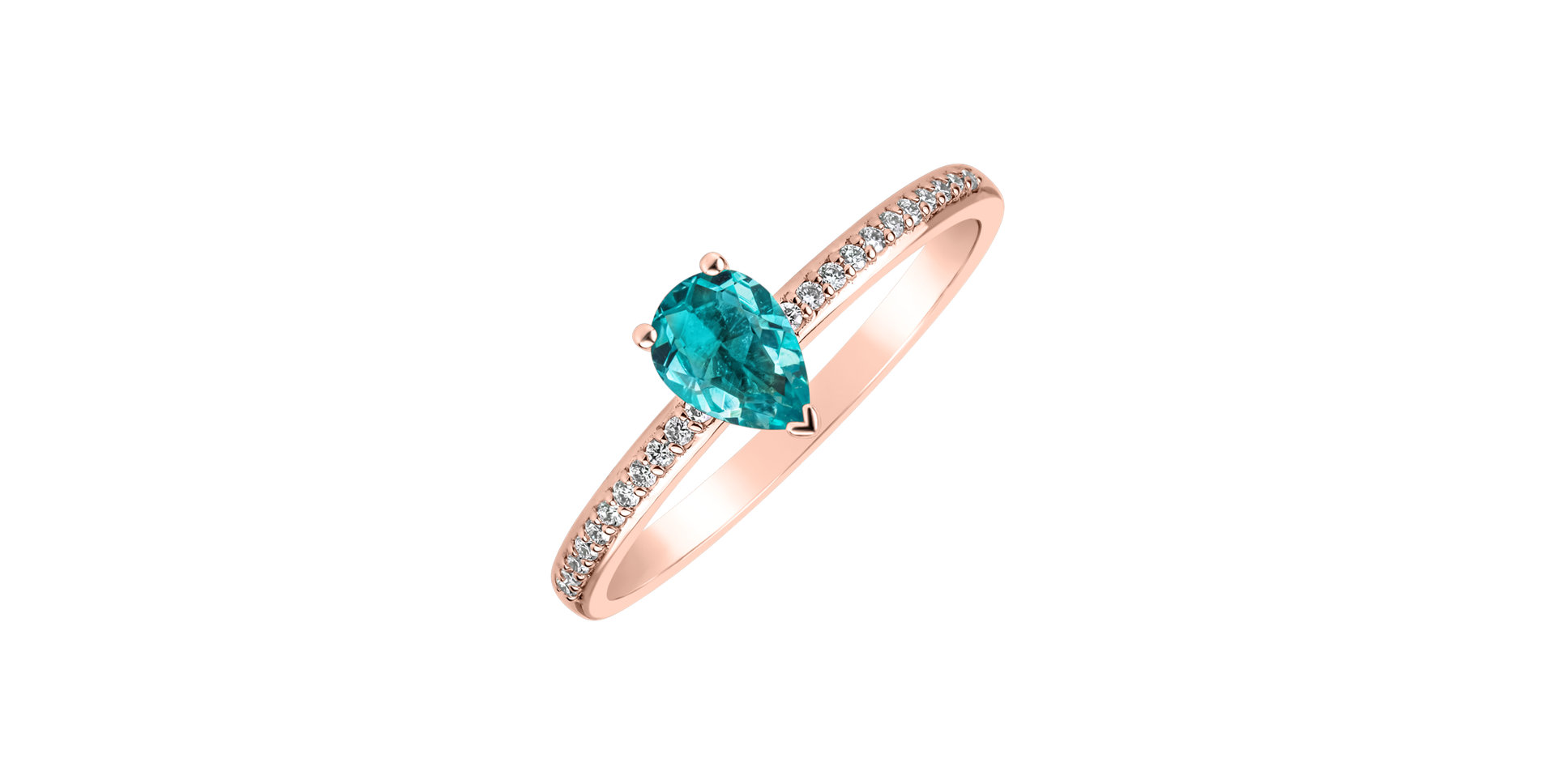 Prsten s diamanty a apatitem Seriane