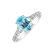 Prsten s diamanty a topazem sky Shimmering dazzle1