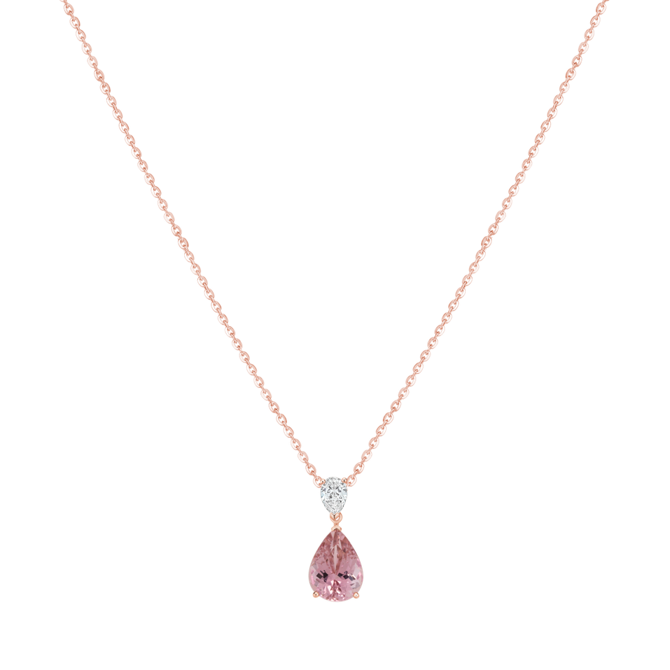 Náhrdelník s diamantem a turmalínem Nova Rosa