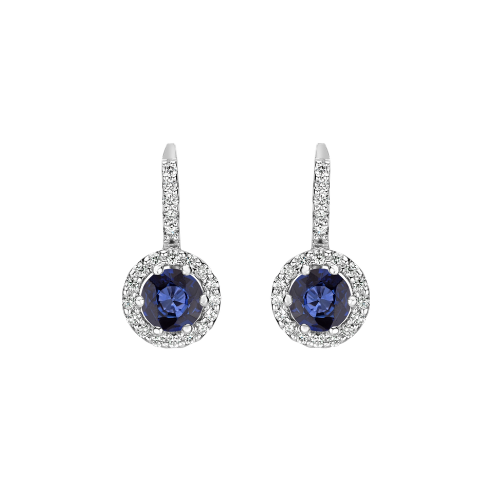 Náušnice s safírem a diamanty Orion Duchess