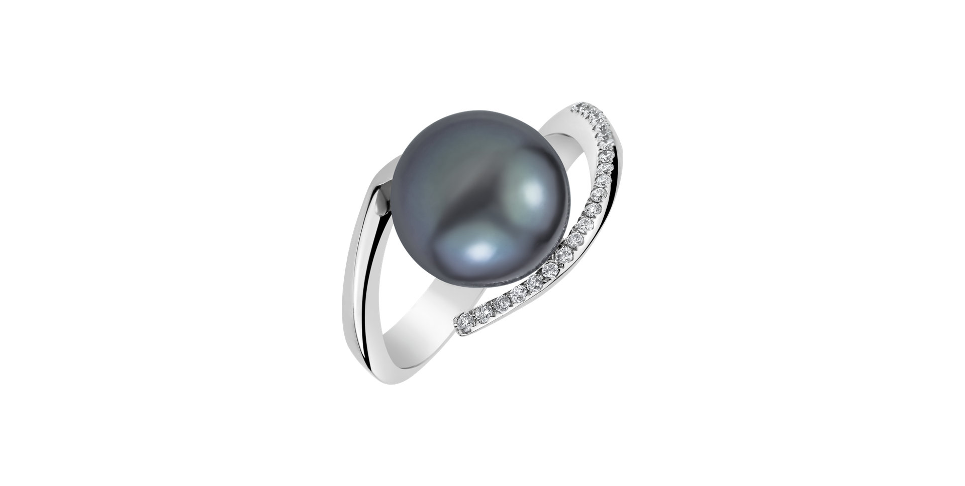 Prsten s diamanty a perlou Celestial Pearl     47060