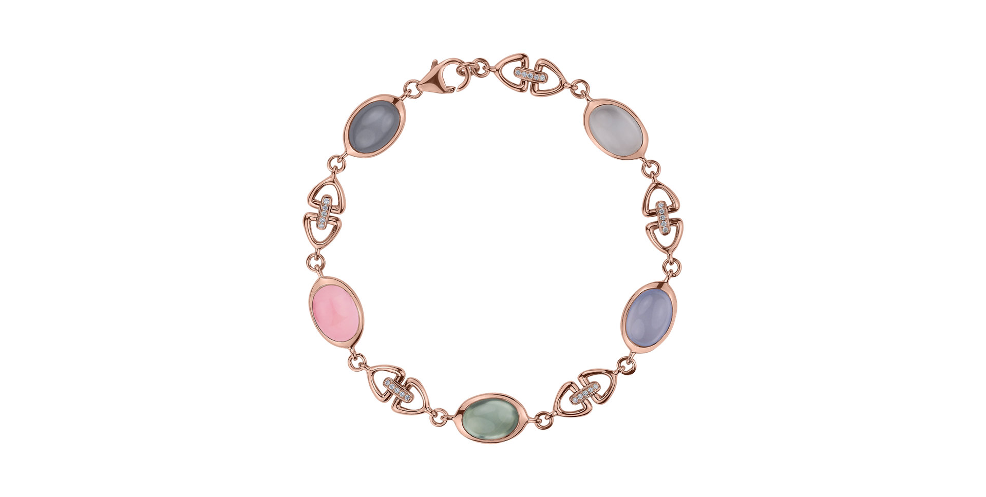 Náramek s diamanty a drahokamy Rainbow Rain