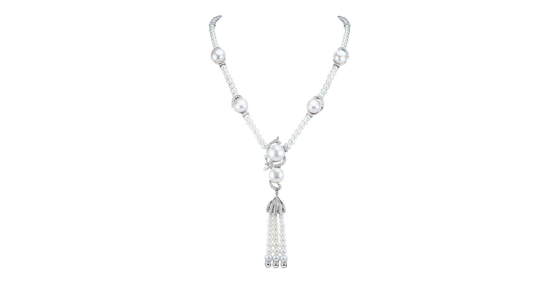 Náhrdelník s diamanty a perlami Versailles Miracle