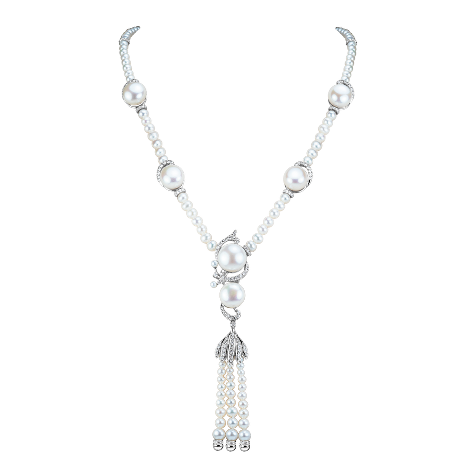 Náhrdelník s diamanty a perlami Versailles Miracle