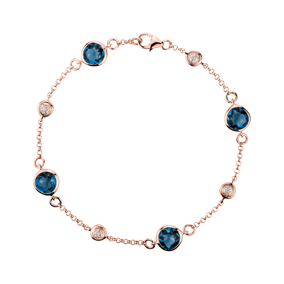 Náramek s diamanty a topazem Heaven Sin