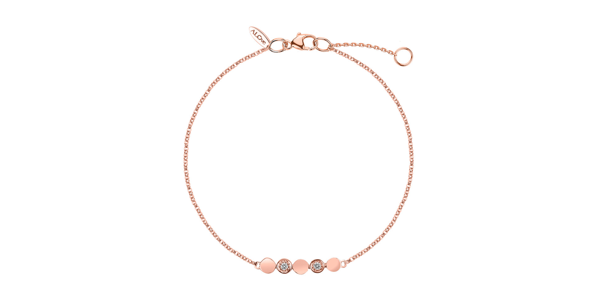 Náramek s diamanty Sparkling Circles