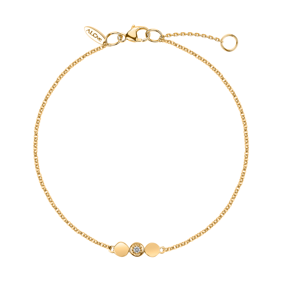 Náramek s diamantem Sparkling Circles