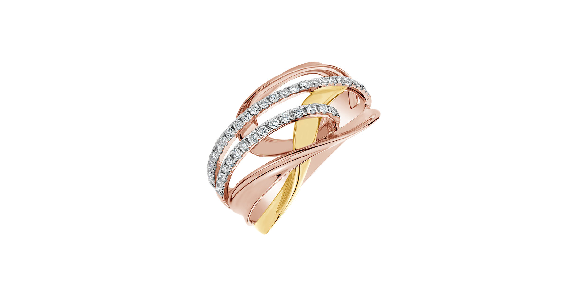 Prsten s diamanty Sparkling Trinity