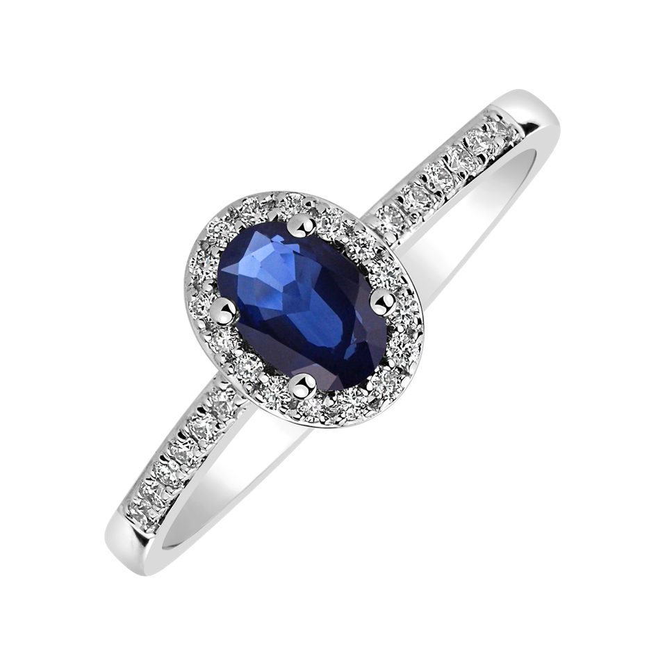 Prsten s safírem a diamanty Sintharia