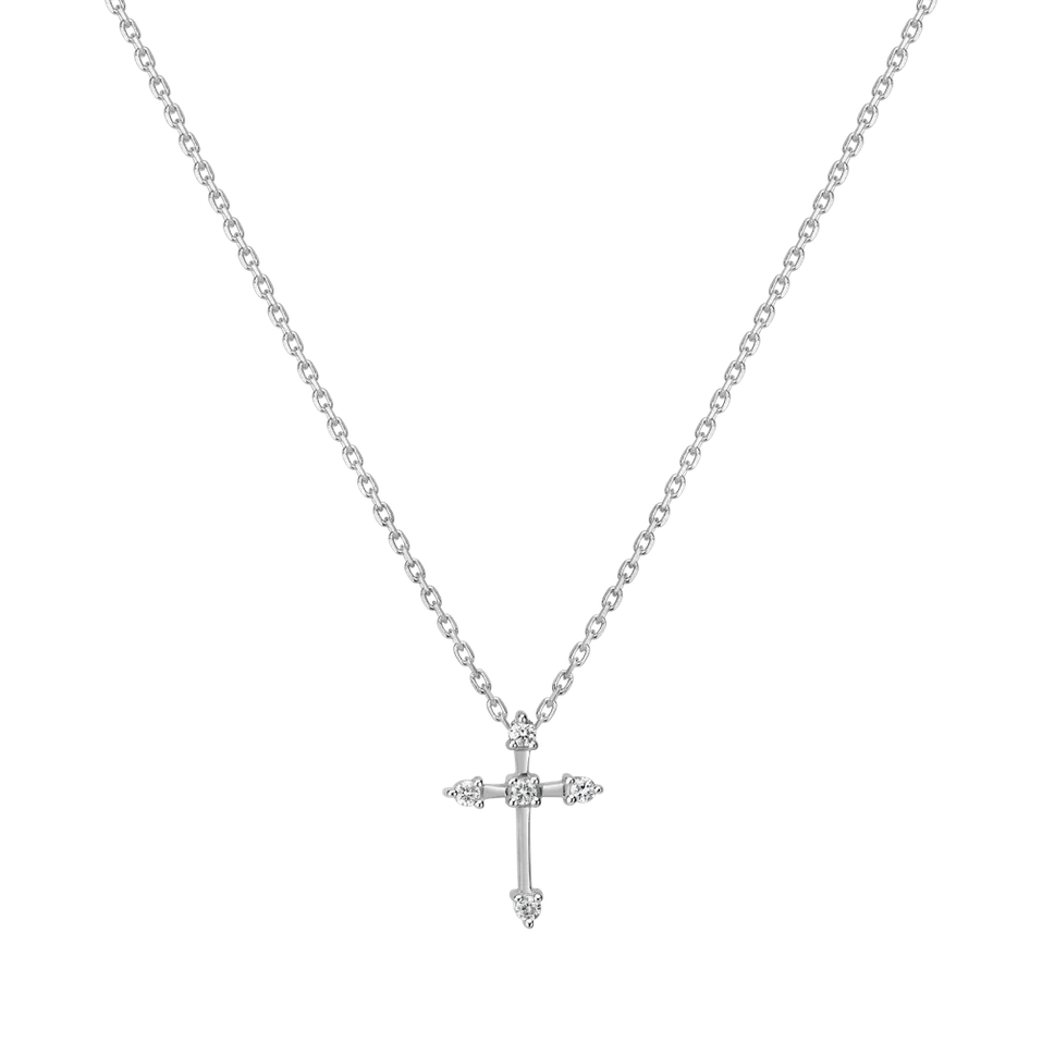 Náhrdelník s diamanty Shiny Cross