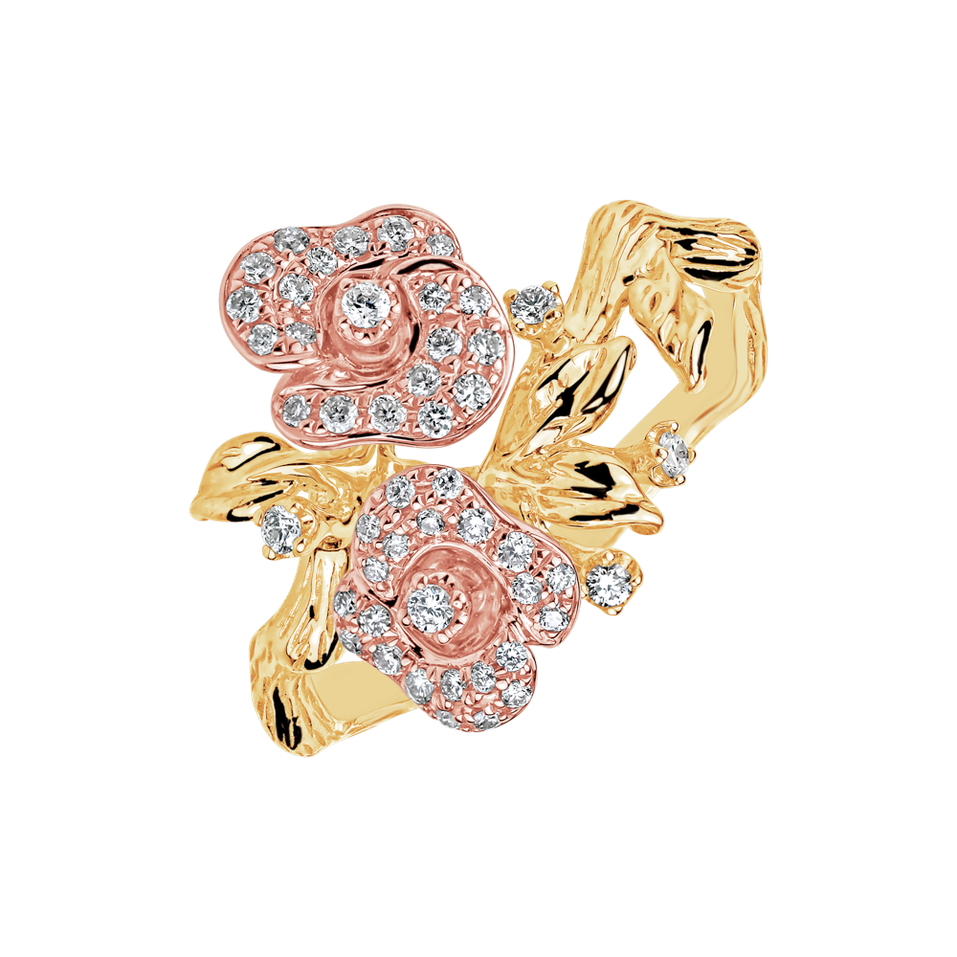 Prsten s diamanty Rose Mystery