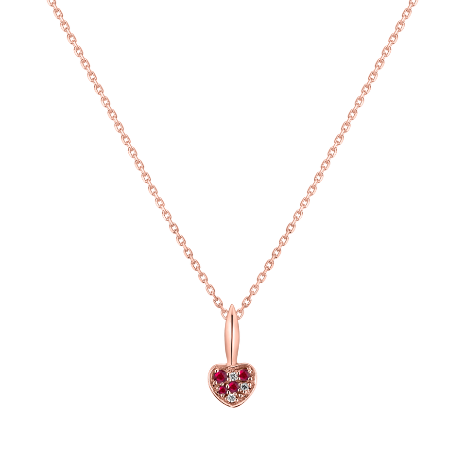 Přívěs s diamanty a rubíny Recent Emotion