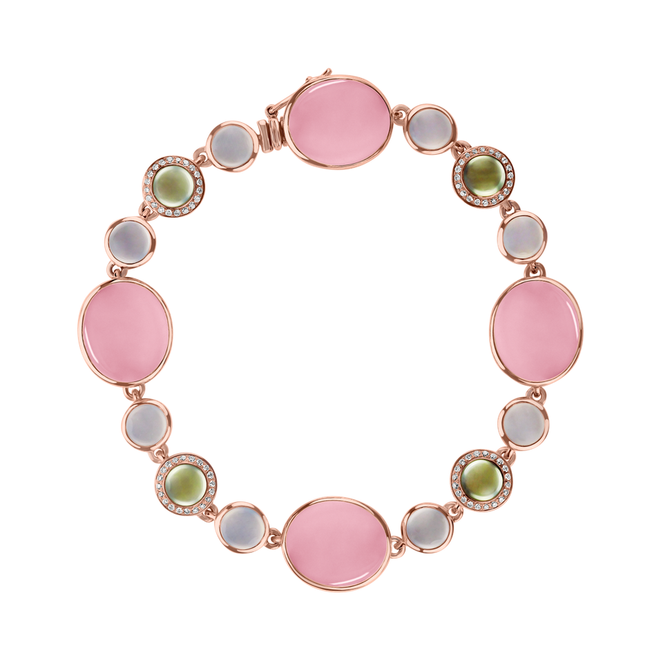 Náramek s diamanty a drahokamy Spring Breeze