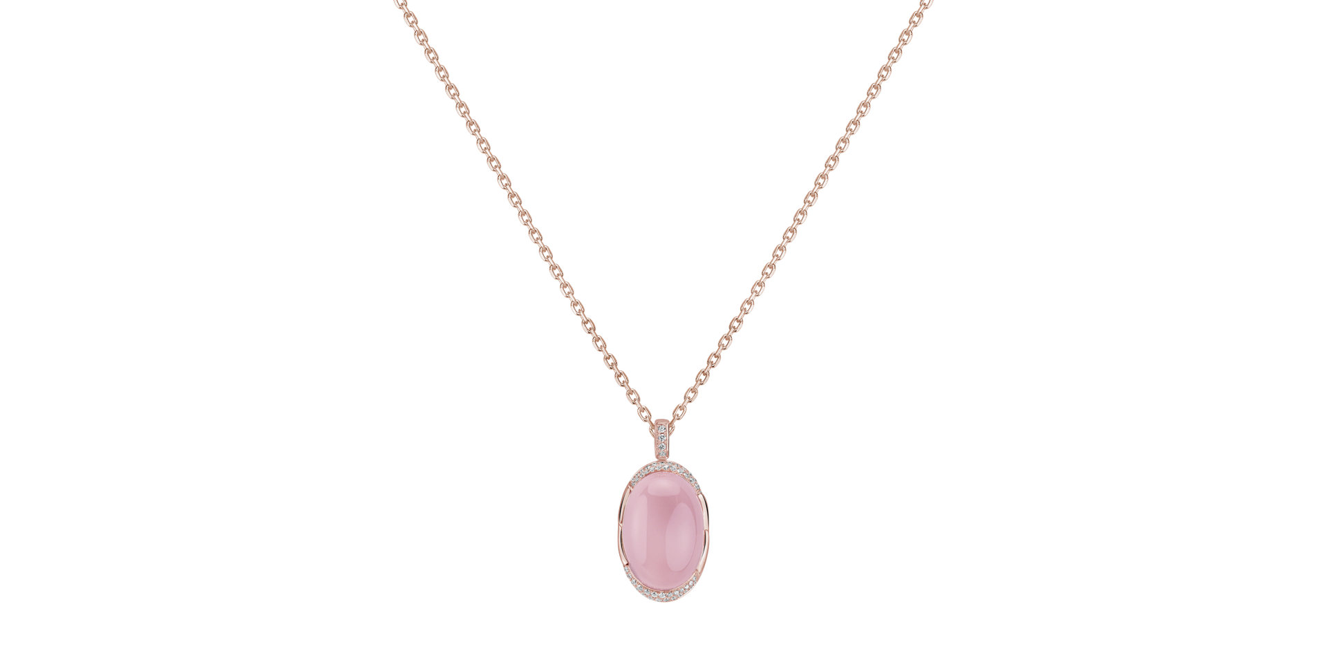 Přívěs s růženínem a diamanty Rose Spirit