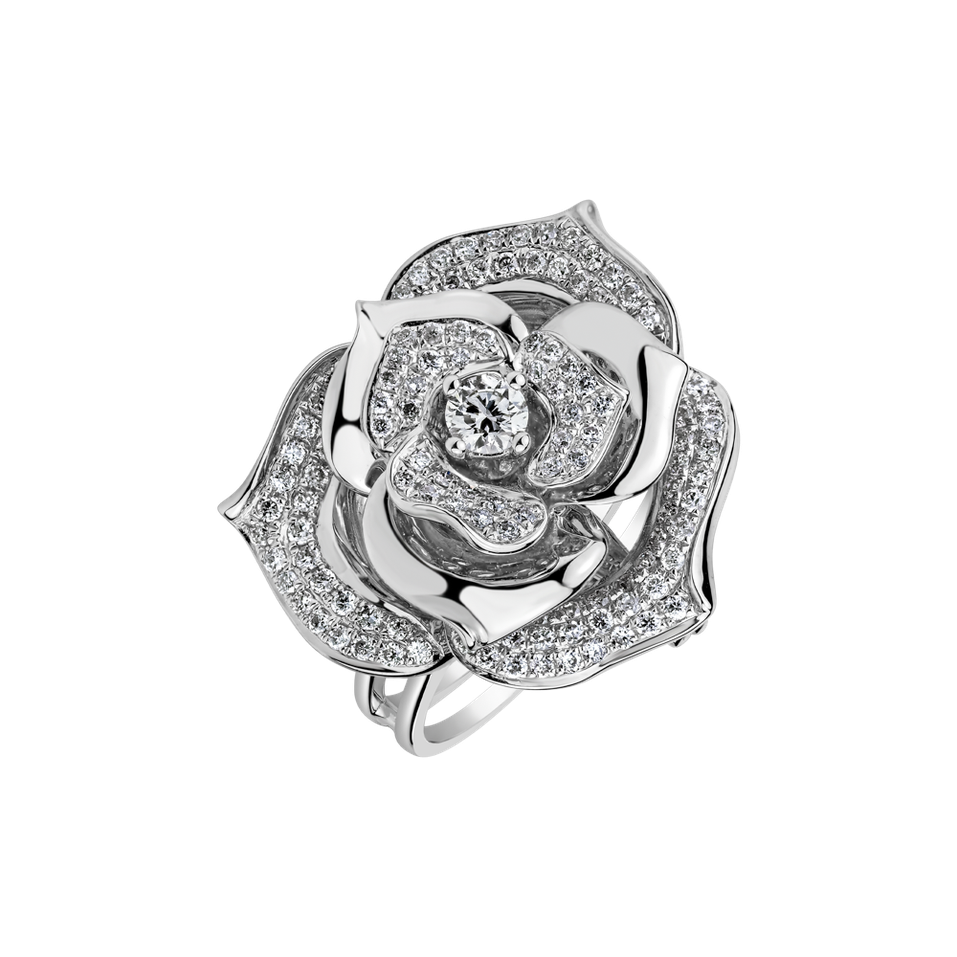 Prsten s diamanty Delicate Rose