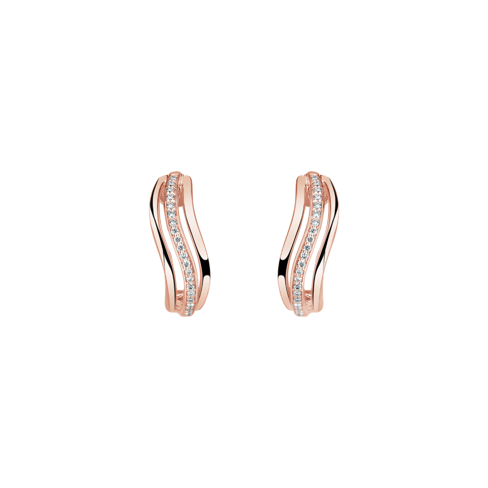 Náušnice s diamanty Sparkling Waves