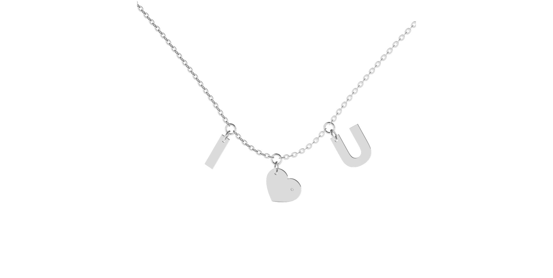 Náhrdelník s diamantem Amour