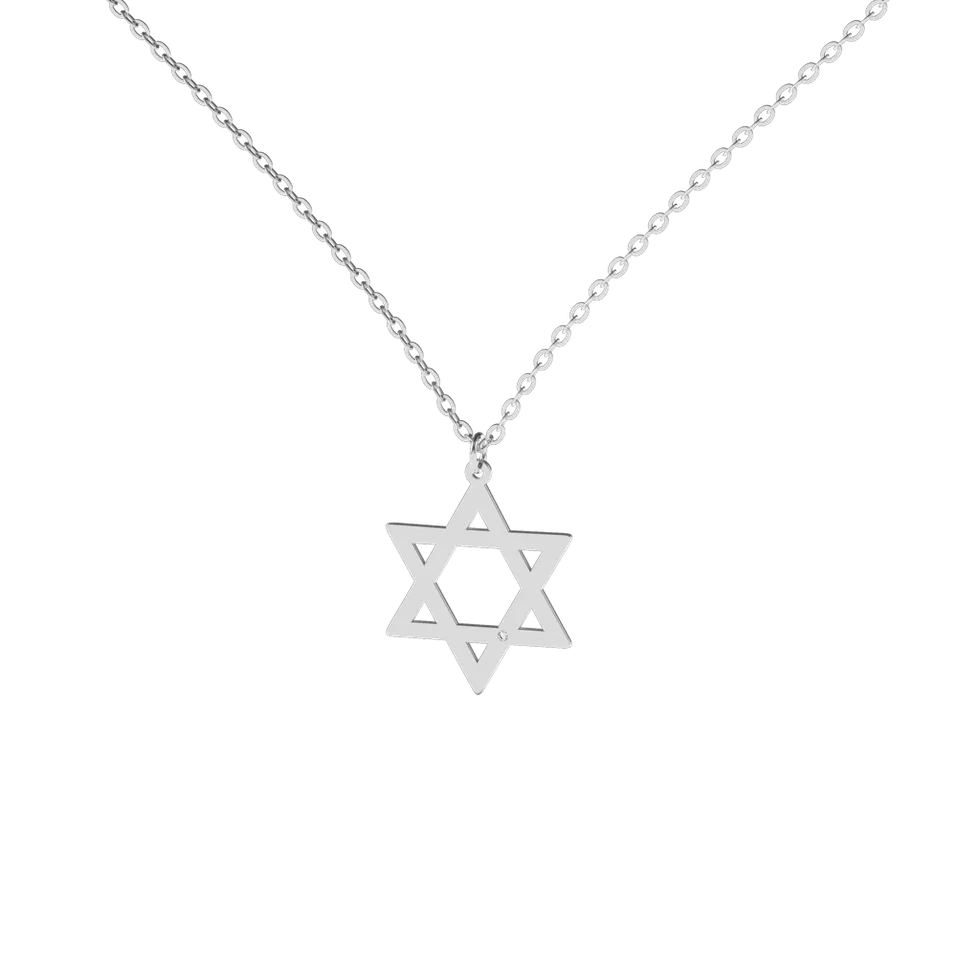 Náhrdelník s diamantem David Star