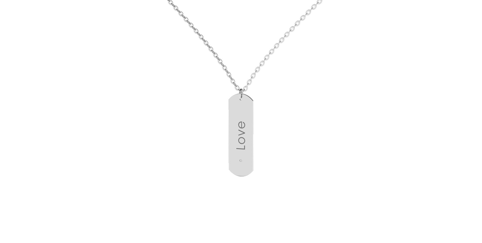 Náhrdelník s diamantem Love Stamp