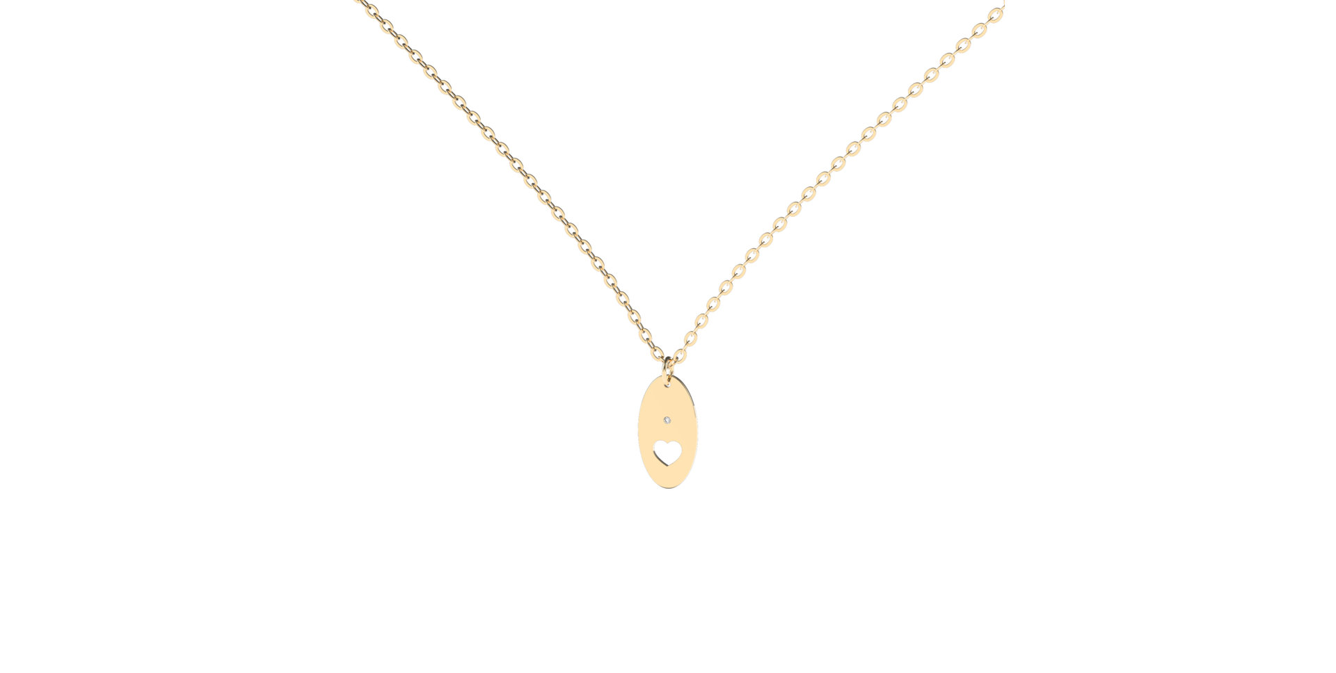 Náhrdelník s diamantem Love Heart