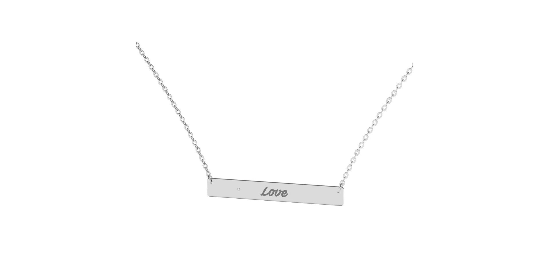 Náhrdelník s diamantem Amour Ribbon