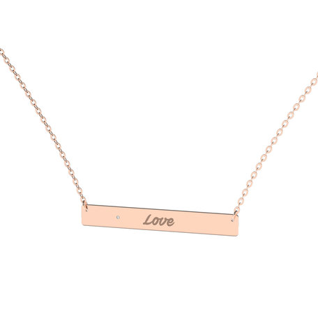 Náhrdelník s diamantem Amour Ribbon