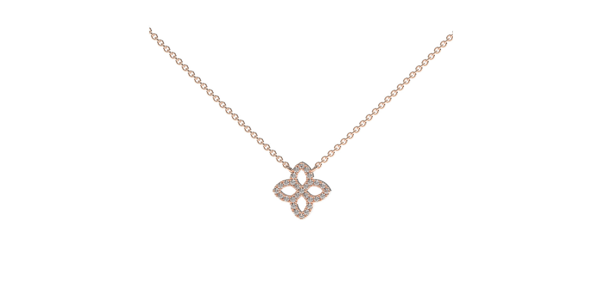 Náhrdelník s diamanty Glamorous Petals