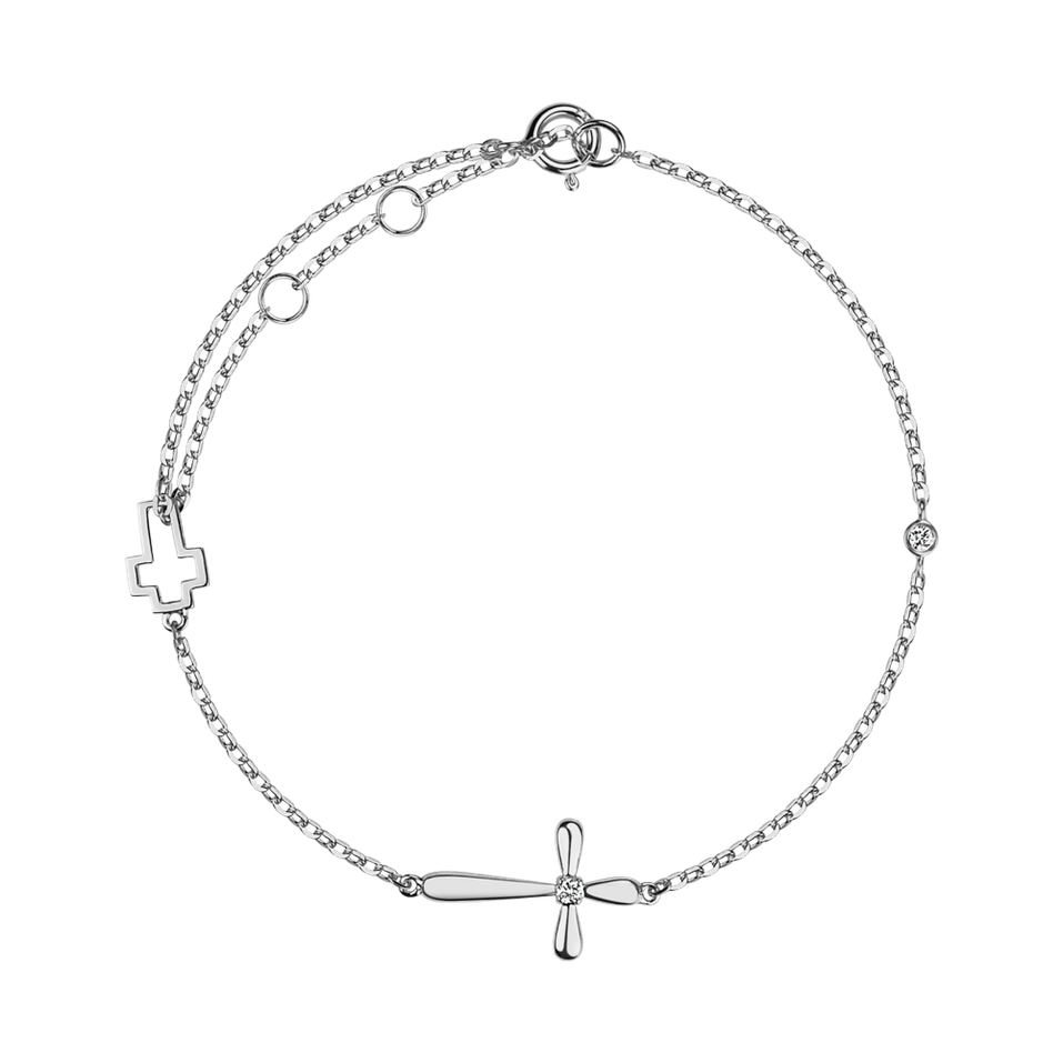 Náramek s diamanty Aurora Cross
