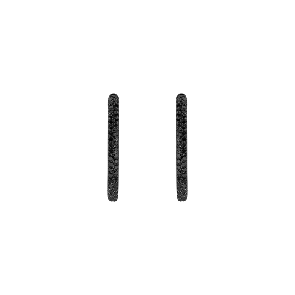 Náušnice s černými diamanty Inferno Courier  95904