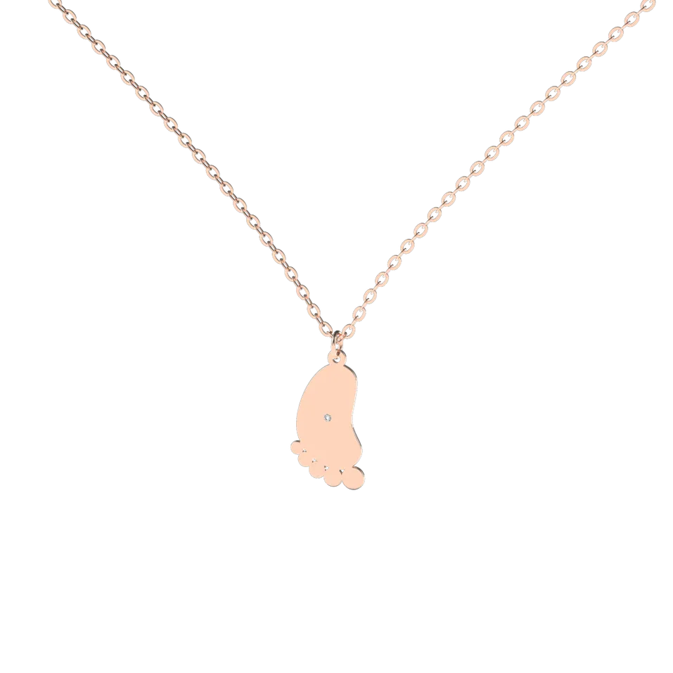 Náhrdelník s diamantem Baby Foot