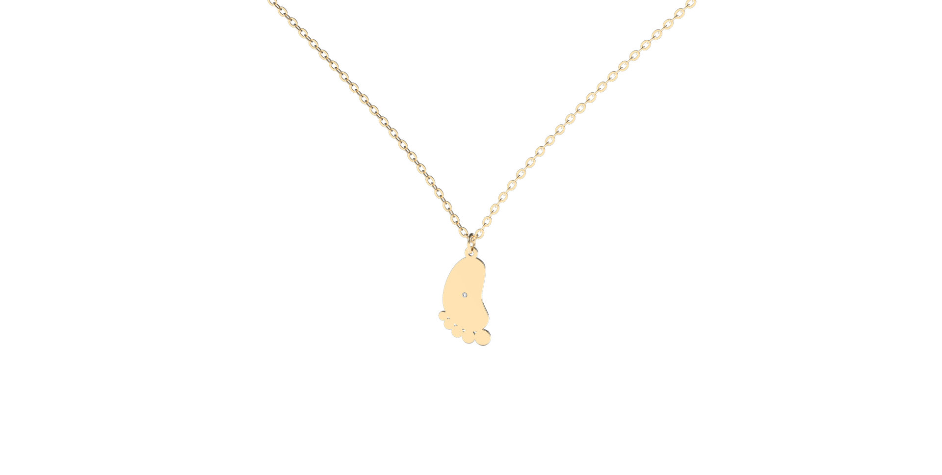 Náhrdelník s diamantem Baby Foot