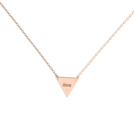 Náhrdelník s diamantem Triangle Love