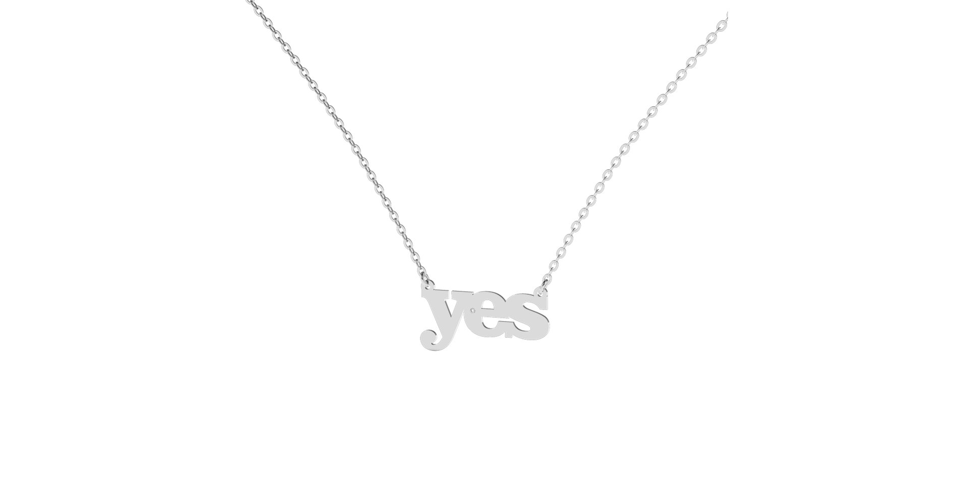 Náhrdelník s diamantem YES