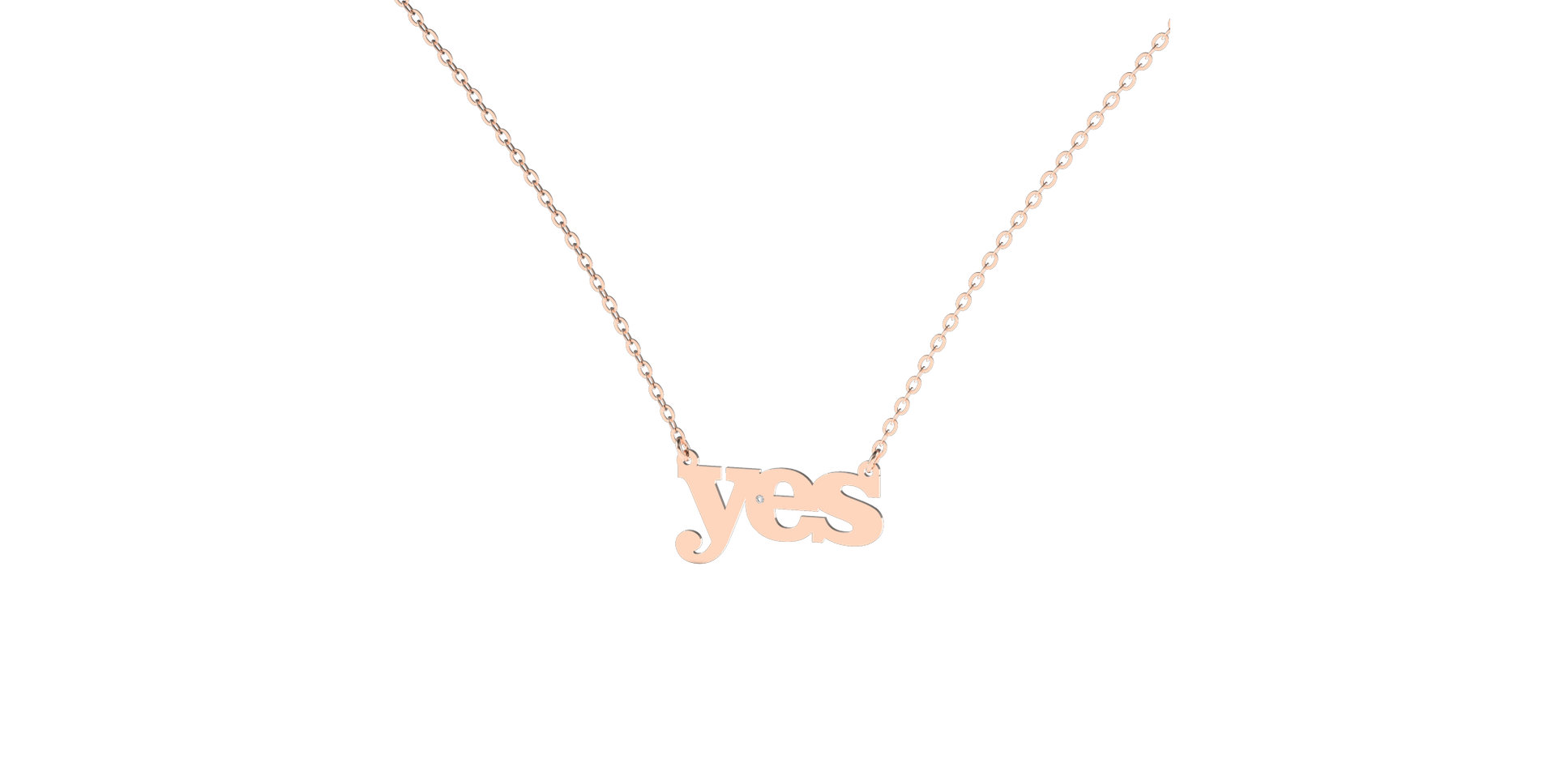 Náhrdelník s diamantem YES