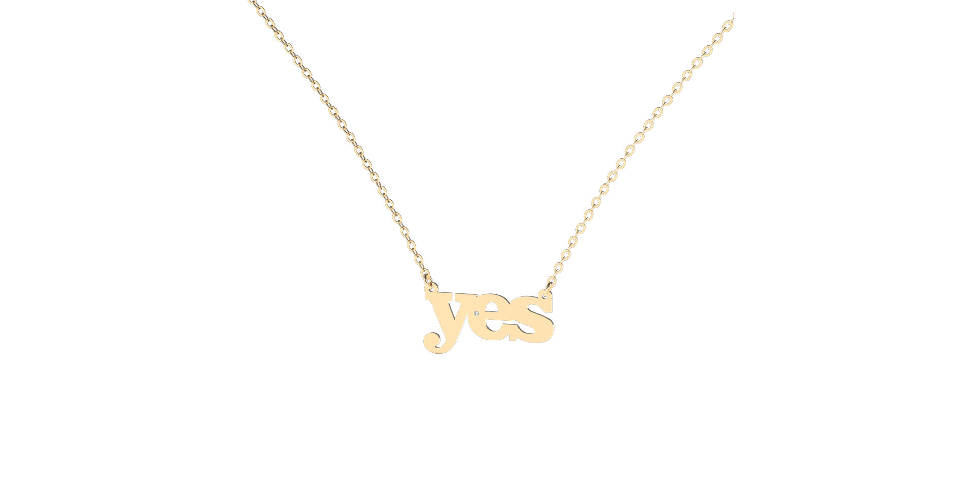 Náhrdelník s diamantem YES