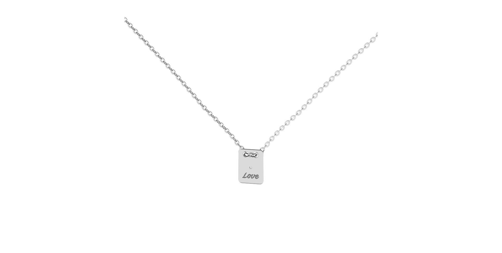 Náhrdelník s diamantem Love
