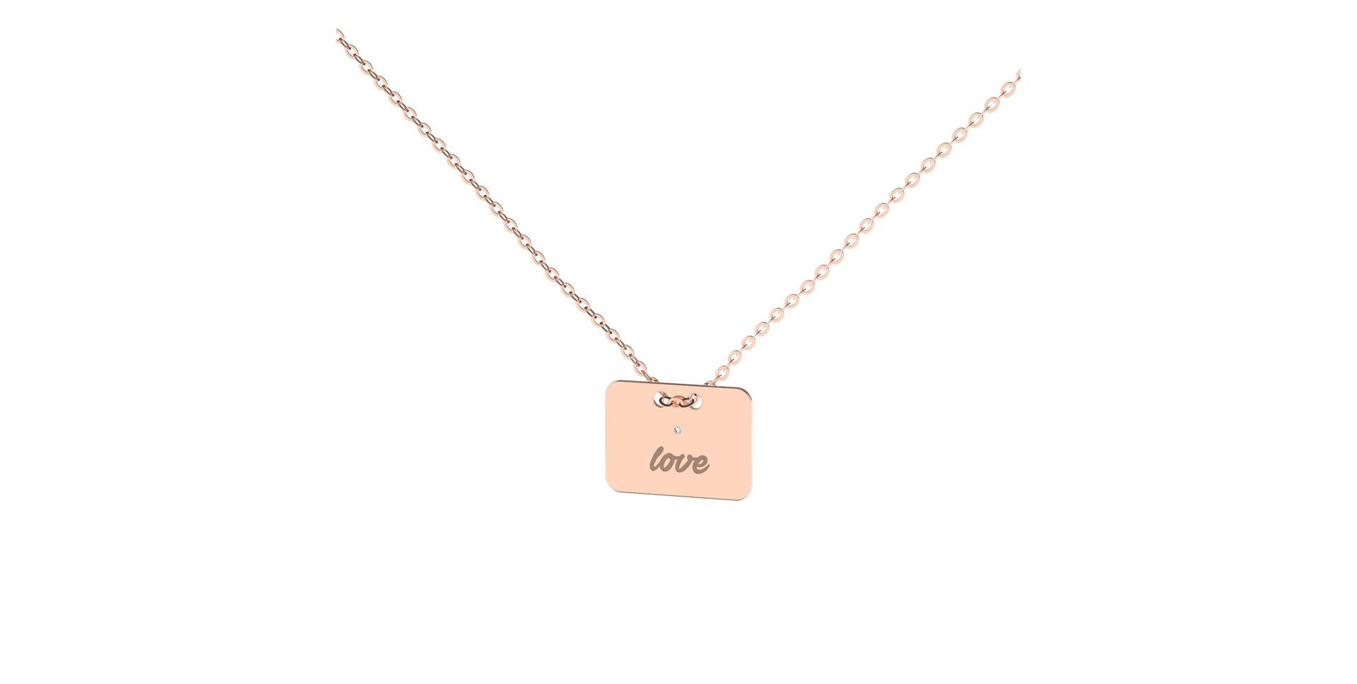 Náhrdelník s diamantem Military Amour