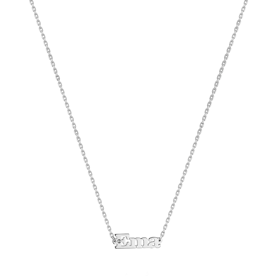 Náhrdelník s diamantem Classic name
